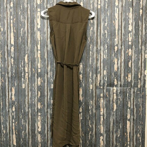 Adrienne Vittadini Women Casual Sleeveless Collared Full Button Up Dress Size 6 - Picture 2 of 5